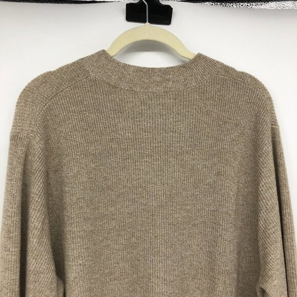 Nordstrom Beige Knitted Crew Neck  Long Sleeve Recycled thread Sweater size L - Picture 10 of 14